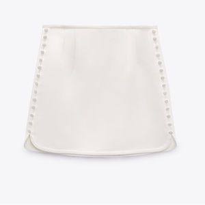 Zara button effect satin skirt size XL NWT